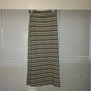 Black and white Aztec maxi skirt